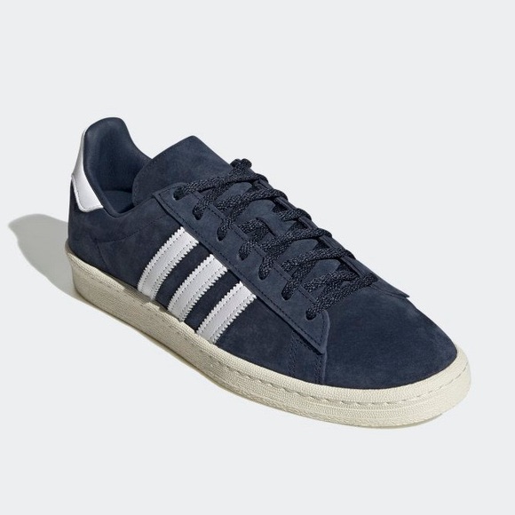 *NWT&B* Adidas / Campus 80s Suede Leather Sneaker / Navy & White / 6 Mens - Picture 4 of 10